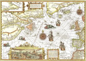 1592, Whale fishing areas of the North Atlantic. Photo: Wikimedia